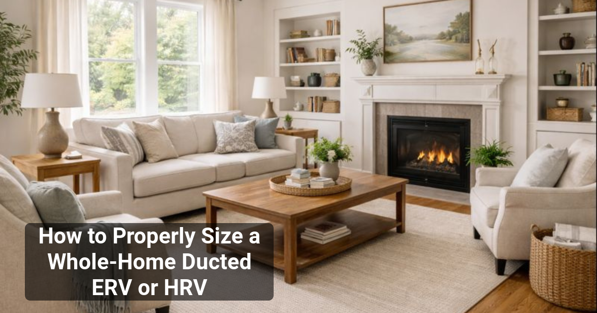 How to Properly Size a WholeHome Ducted ERV or HRV
